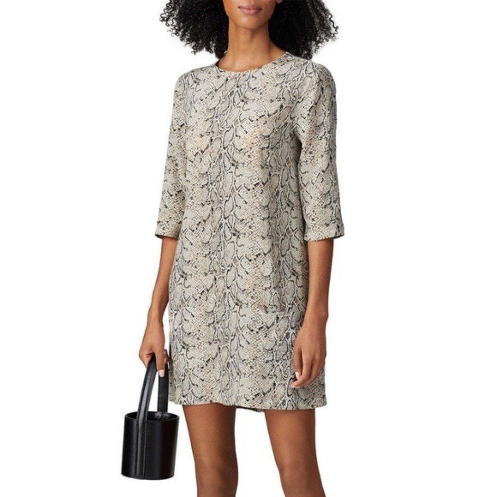 Equipment Silk Aubrey Dress Snakeskin Feminine, Romantic, Quiet Luxury Size S